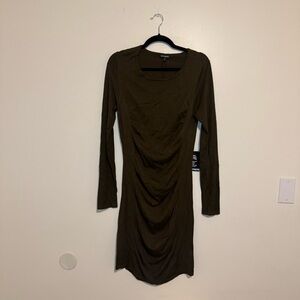 Express | Olive Long Sleeve Dress